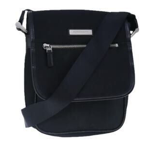 Burberry Nova Check Shoulder Bag Nylon Black